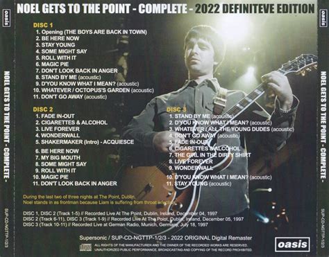 Oasis Noel Gets To The Point Complete 3cd Giginjapan