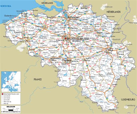 Detailed Clear Large Road Map Of Belgium Ezilon Maps