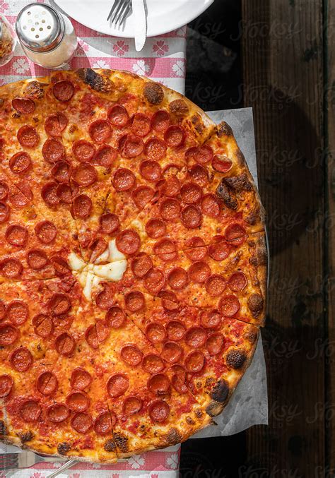 Large Pepperoni Pizza By Stocksy Contributor J Anthony Stocksy