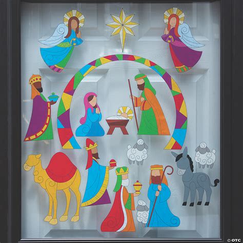 129 likes · 1 talking about this. Stained Glass Nativity Window Clings | Oriental Trading