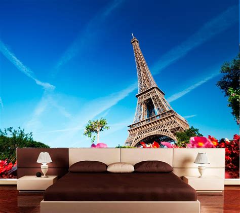 Paris Wall Mural For Home Decor Eiffel Tower Decal For Wall Decoration