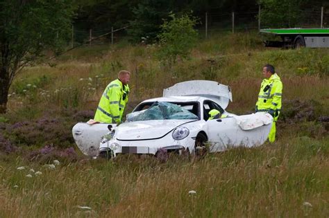 Porsche Plunges Off Road As Scots Driver Airlifted To Hospital Before