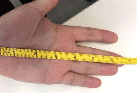 6 Inches Compared To A Hand