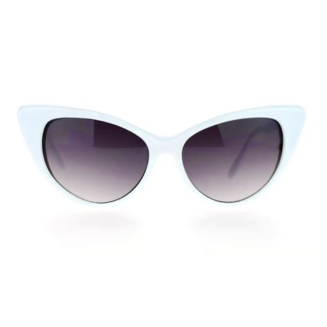 sa106 womens classic gothic mod cat eye sunglasses white