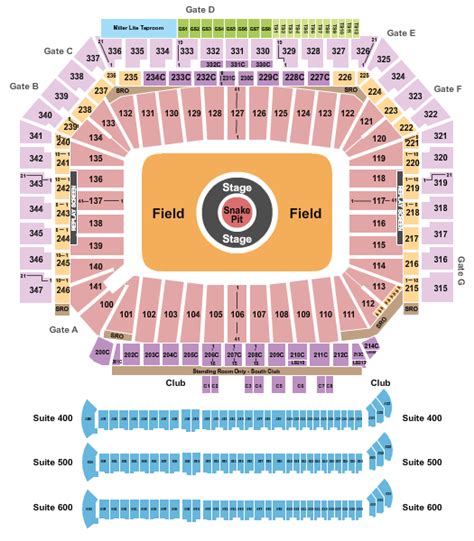Ford Field Seating Chart Ford Field Event Tickets And Schedule