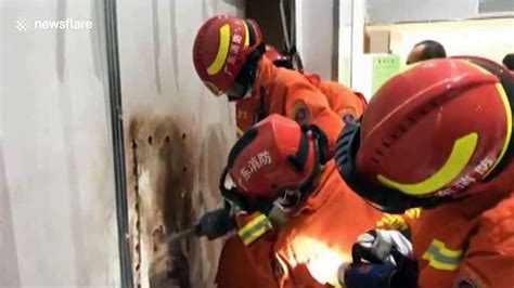 Firefighters Rescue Boy Trapped Between Two Walls Video Dailymotion