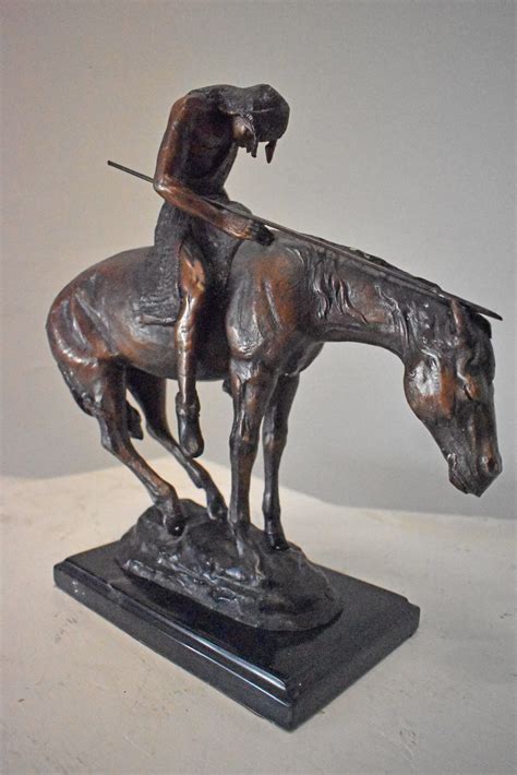 James Fraser Replica End Of The Trail Bronze Statue Size 15l X 6w