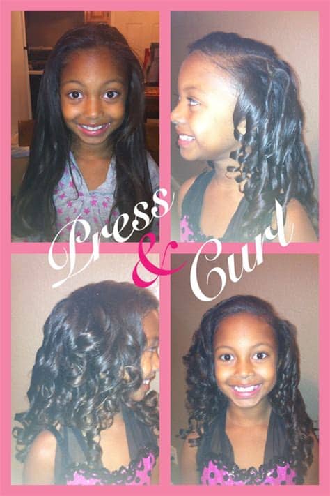 How to curl your hair in 9 easy, fast ways. Natural hair...Kids press & curl | Kids hairstyles ...