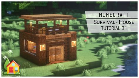 Minecraft How To Build A Wooden Survival House Tutorial Build