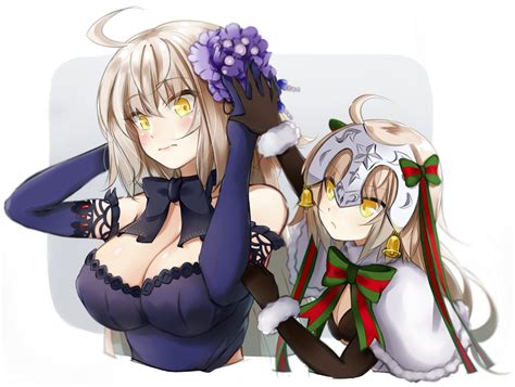Bell Blonde Hair Bow Breasts Cape Elbow Gloves Fategrand Order Fate Series Flowers Gloves