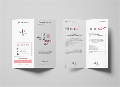 Free 2 Fold Brochure Mockup Psd Good Mockups