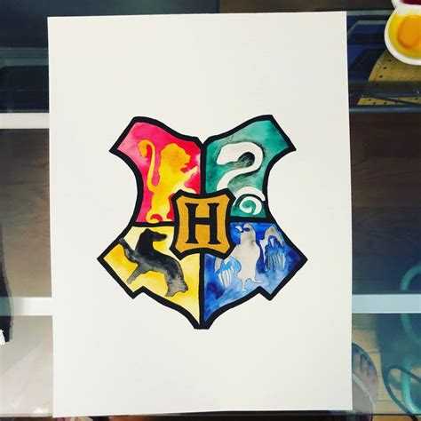 Harry Potter Watercolor Harry Potter Watercolor Hogwarts Art