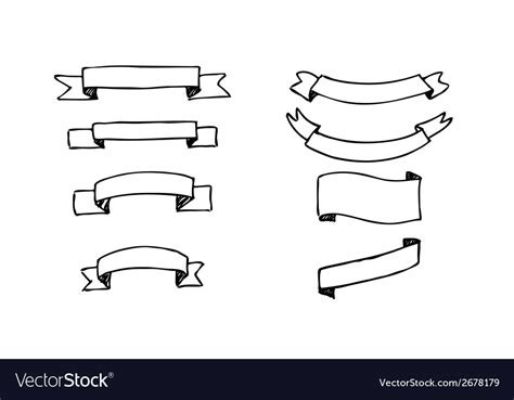Set Of Hand Drawn Banners Royalty Free Vector Image