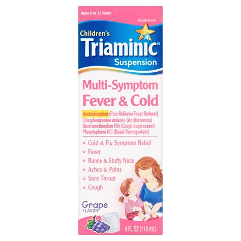 Triaminic Childrens Cold Relief Multi Symptom Fever And Cold Syrup