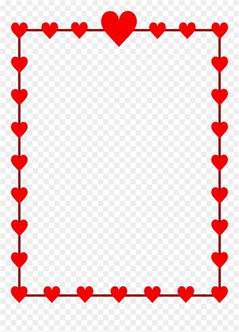 Valentine Heart Clip Art Borders Valentines Day Border Clip Art Png