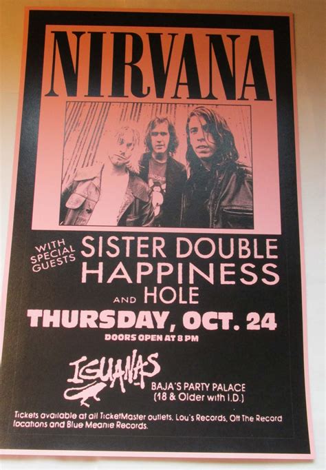 Nirvana Poster Concert 11 X 17 Seattle Woman Art Usa Sameday Ship