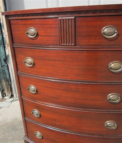 Boho Chic Antique Mahogany Dresser Chest Hepplewhite Pulls Sold