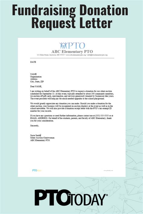 Sample Pta Letter Requesting Donations Hairstylelist