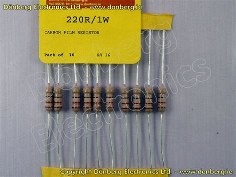 Resistor 220 Ohms 1w Carbon Film Resistor 1 Watt