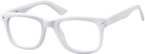 White Square Glasses 125230 Zenni Optical Eyeglasses White Frame