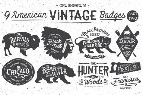 Which is the best description of american vintage? American Vintage Badges Part.2 ~ Logo Templates on ...