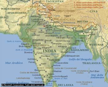 Cartina Geografica India Fisica