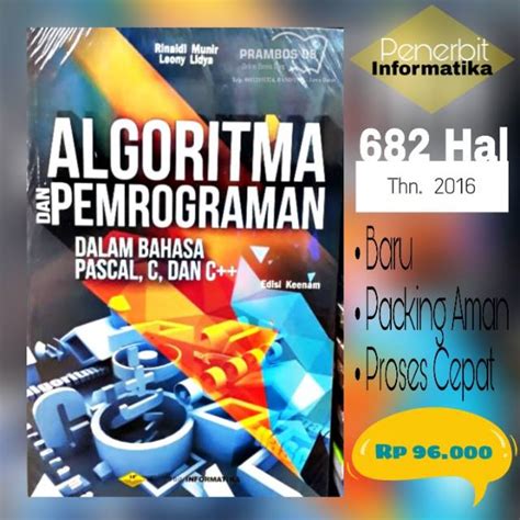Jual Algoritma Dan Pemrograman Dalam Bahasa Pascal C Dan C Edisi