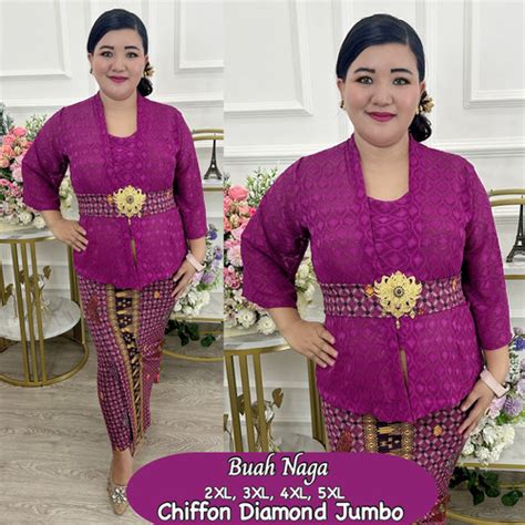 Jual Setelan Kebaya Bali Baju Kebaya Bali Jadi Ukuran Jumbo Kebaya Jumbo Abu Abu Kebaya