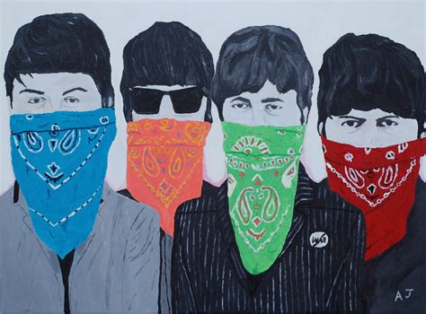 The most popular bandana gang colors are red, blue, black, white, gray and yellow, and can be worn on the head or coming out of a right or left pant pocket, which also has gang significance. L.A., home of the bodybag / You wanna die, wear the wrong ...