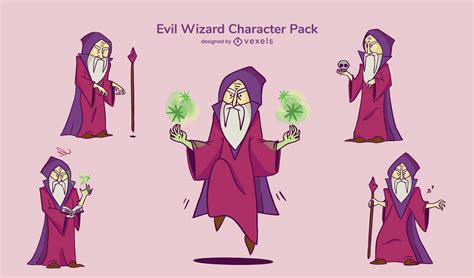 Evil Wizard Character Set Vector Download