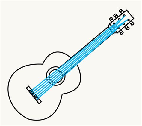 Step By Step How To Draw A Guitar FeltMagnet