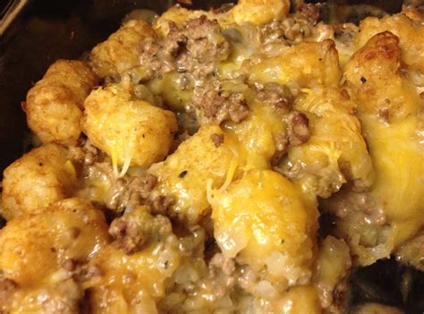 Everyone seems to really enjoy this dish, most family gatherings i am asked ahead of time if i am bringing the tater tot casserole. Tater Tot Casserole | Recipe | Tater tot casserole recipes ...