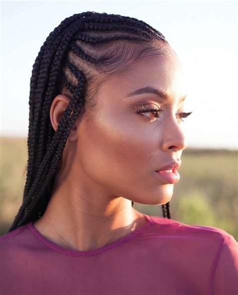 whether its cornrows box braids long short feed in colorful beaded up or just straight