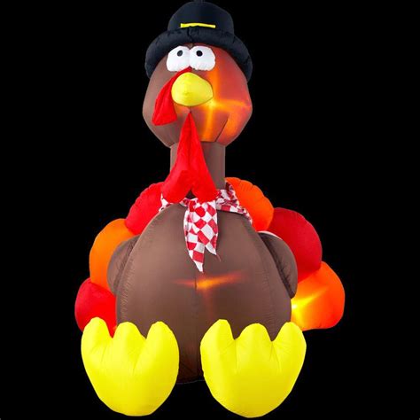 6 ft blow up inflatable turkey outside yard decoration thanksgiving holiday top ebay