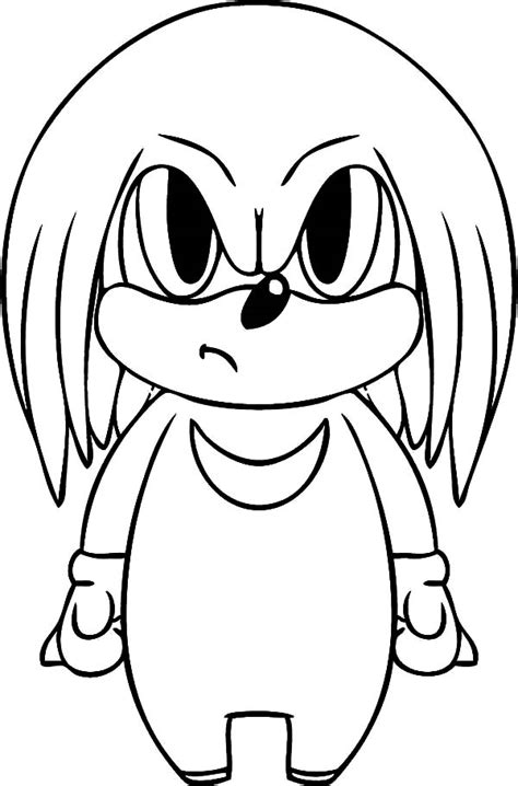 Chibi Knuckles Coloring Pages - Download & Print Online Coloring Pages for Free | Color Nimbus