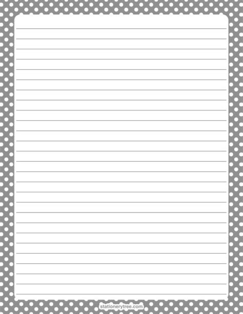 9 Best Printable Lined Paper With Borders Printableecom 8 Best Images