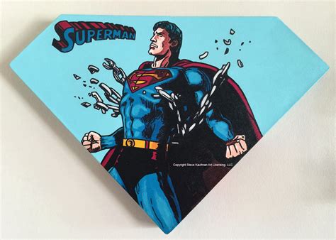 Superman Out Of Chains By Steve Kaufman Hand Painted Oil On Etsy