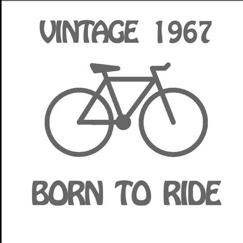 Vintage 1967 Born To Ride Bicycle Mens 50th Birthday T Shirt