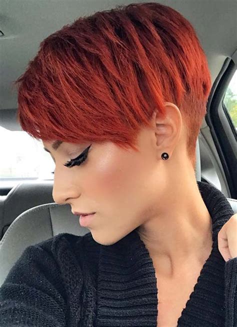 Short Red Hair Pixie Cut Hairstyles