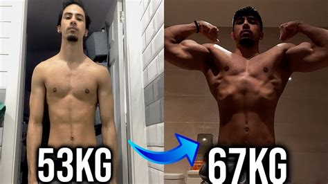 1 Year Natural Body Transformation Skinny To Muscle ~ Motivation
