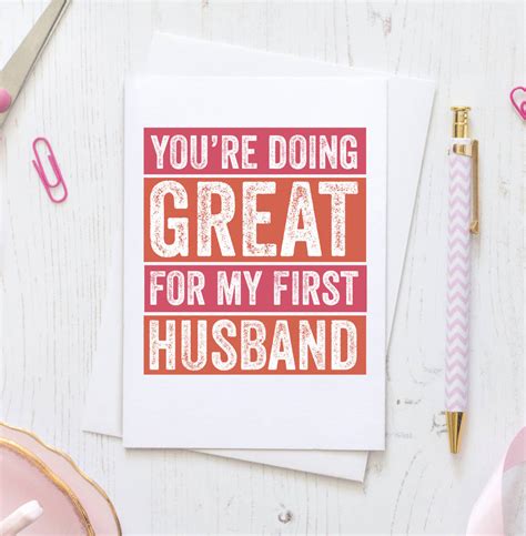 My First Husband Funny Anniversary Card By Do You Punctuate