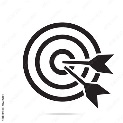 Target Bullseye Or Arrow On Target Line Art Icon For Apps And Websites