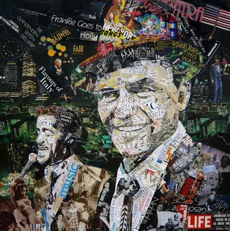 Iconic Collage Portraits Made Of Old Newspapers Glossy Magazines And