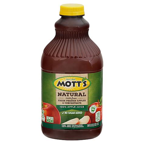 Motts Natural 100 Apple Juice Juice And Lemonade Foodtown