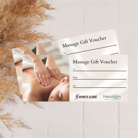 massage voucher sports clinic online shop
