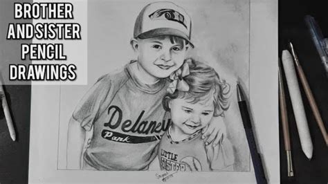 How To Draw Brother And Sister Staedtler Pencil Step By Step Drawing