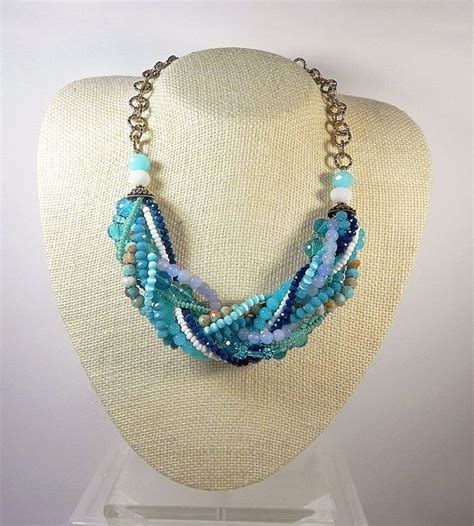 Layered Beaded Necklaces Beaded Statement Necklace Chunky Necklace
