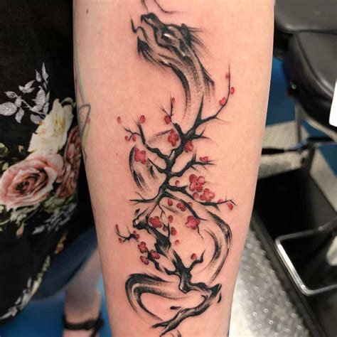 Dragons And Roses Tattoos