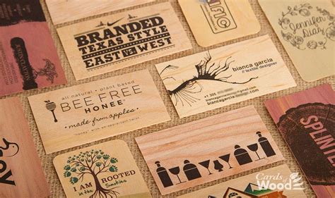 Printed Wood Business Cards Invitations Cards Of Wood