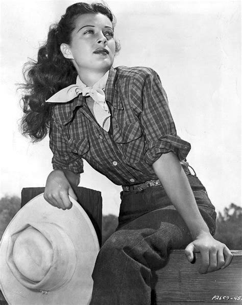 Gail Russell In Plaid Western Shirt Vintage Western Wear Cowgirl Vintage Style Cowgirl